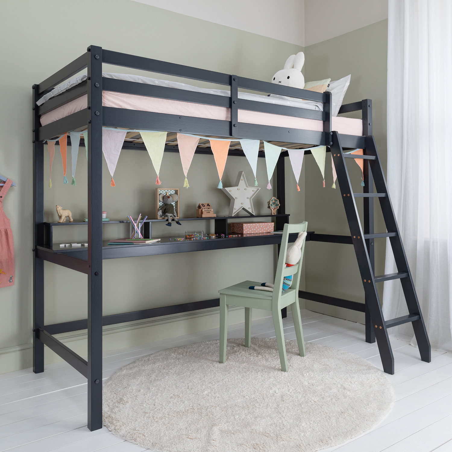 Thea Desk For High Sleeper Cabin Bed - Anthracite