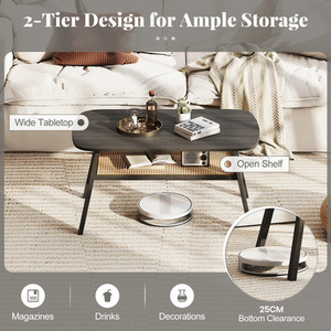 2 Rectangles Table 2-Tier Rectangular Center Table