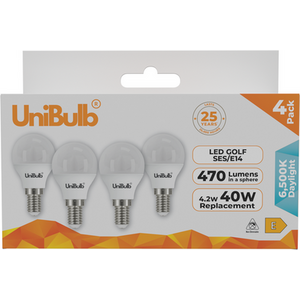 Daylight / 4 UniBulb LED Golf E14 SES 470lm 6500K shot 10474663