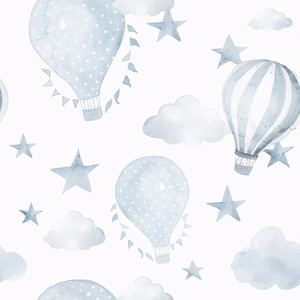 The Great Adventure Wallpaper in Blue and White