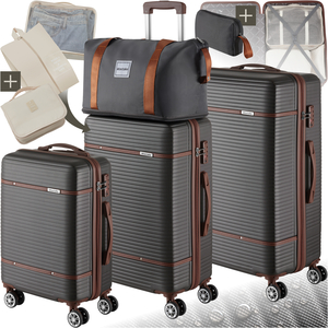 Suitcase Set Madison,  13-PCs, 3 Suitcases, Packing Cubes, TSA Lock