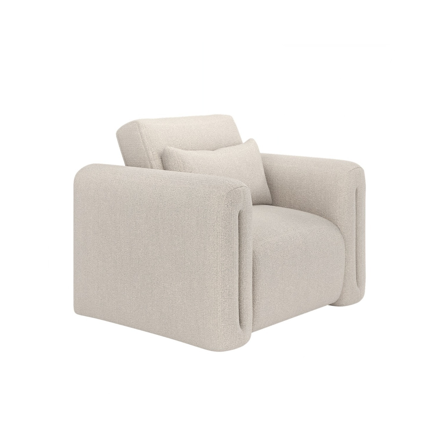Mabel Armchair Beige Chenille - Beige