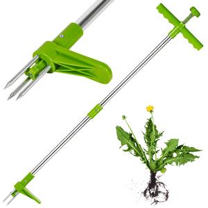 Stand Up Weed Puller Tool with Long Handle for Root Removal