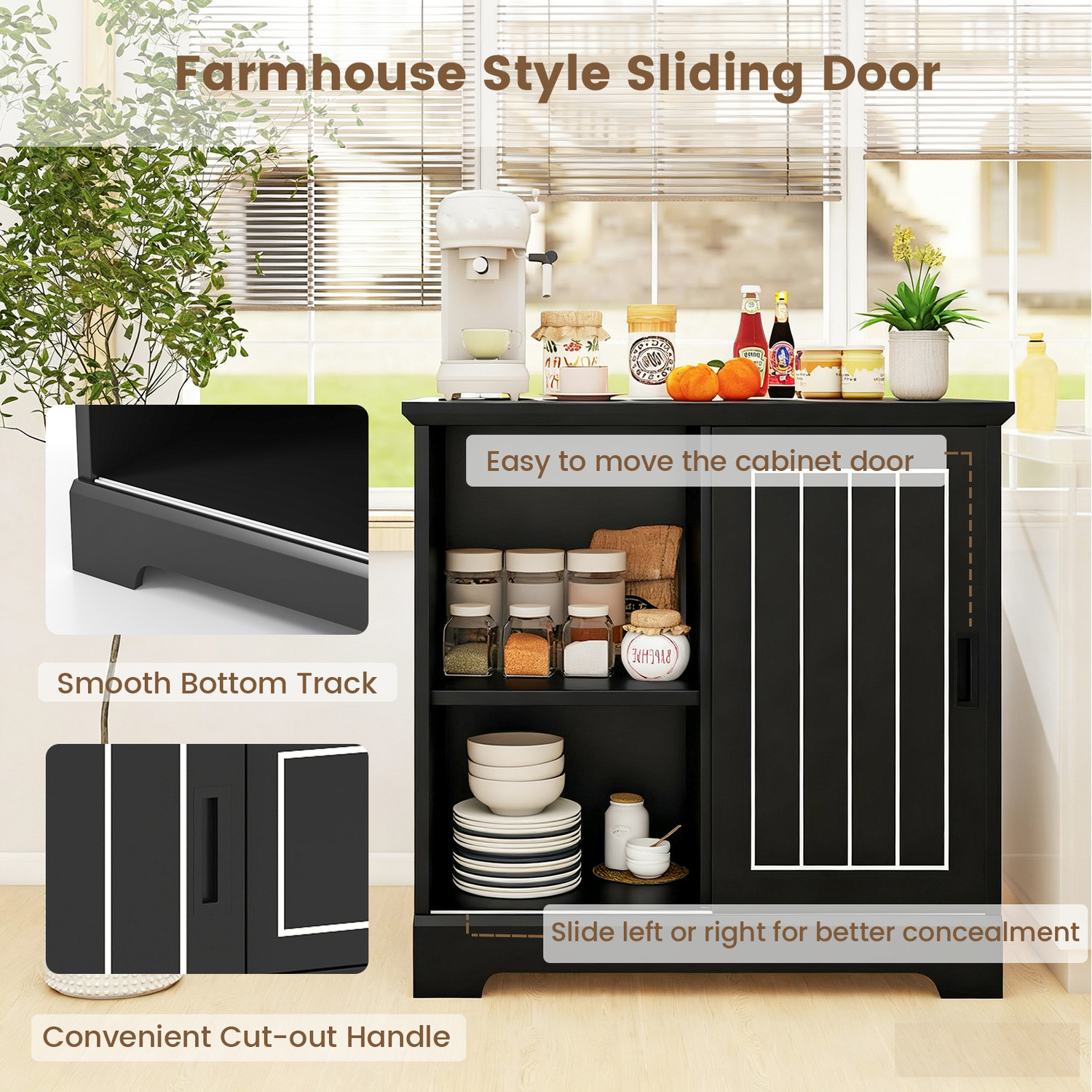 Farmhouse Sideboard - Black