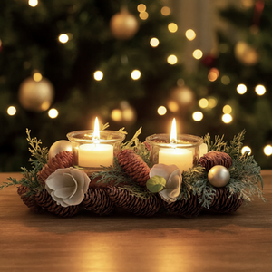 Christmas Eucalyptus Candle Holder Tea Light
