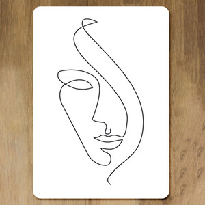 Line Face drawing Designer Placemat Set