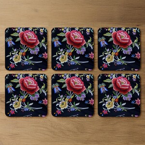 Vibrant Flowers Coaster