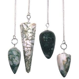 Magic Tree Agate Gemstone Pendulum Set