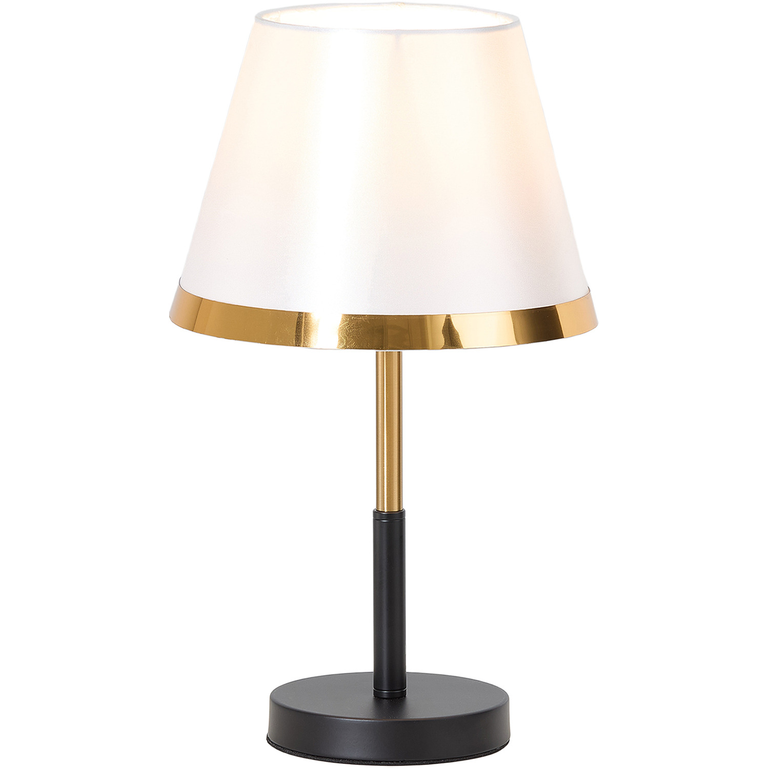 Elegant Table Lamp with Fabric Lampshade - White