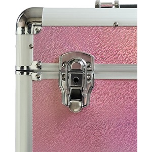 Silver Vinyl LP Storage Box Lockable Aluminium Case shot 12436804