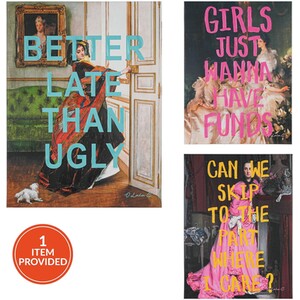 Maximalist Vintage Drama Quotes Canvas