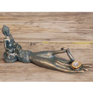 Antique Buddha Hand Incense Burner Peaceful Meditation Decor