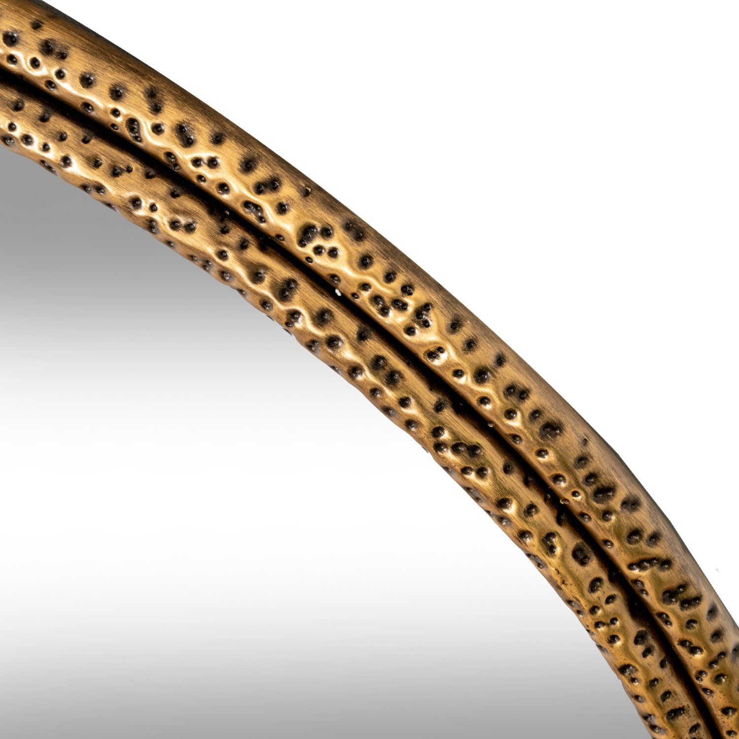 Nahla Large Dimpled Frame Mirror Statement Wall Decor - Gold
