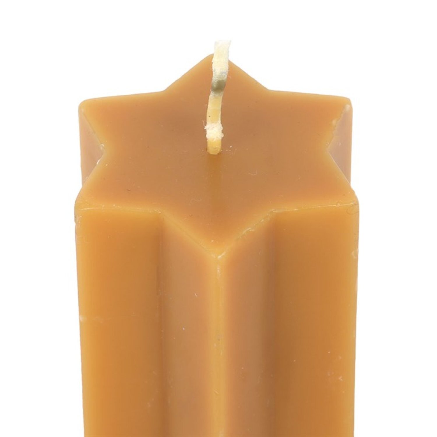 Gold Starry Night Taper Candle Festive Unscented Dazzling Decor - Orange