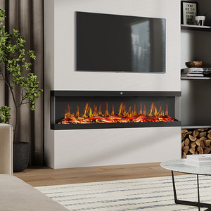 Freestanding Electric Fireplace with Remote Control