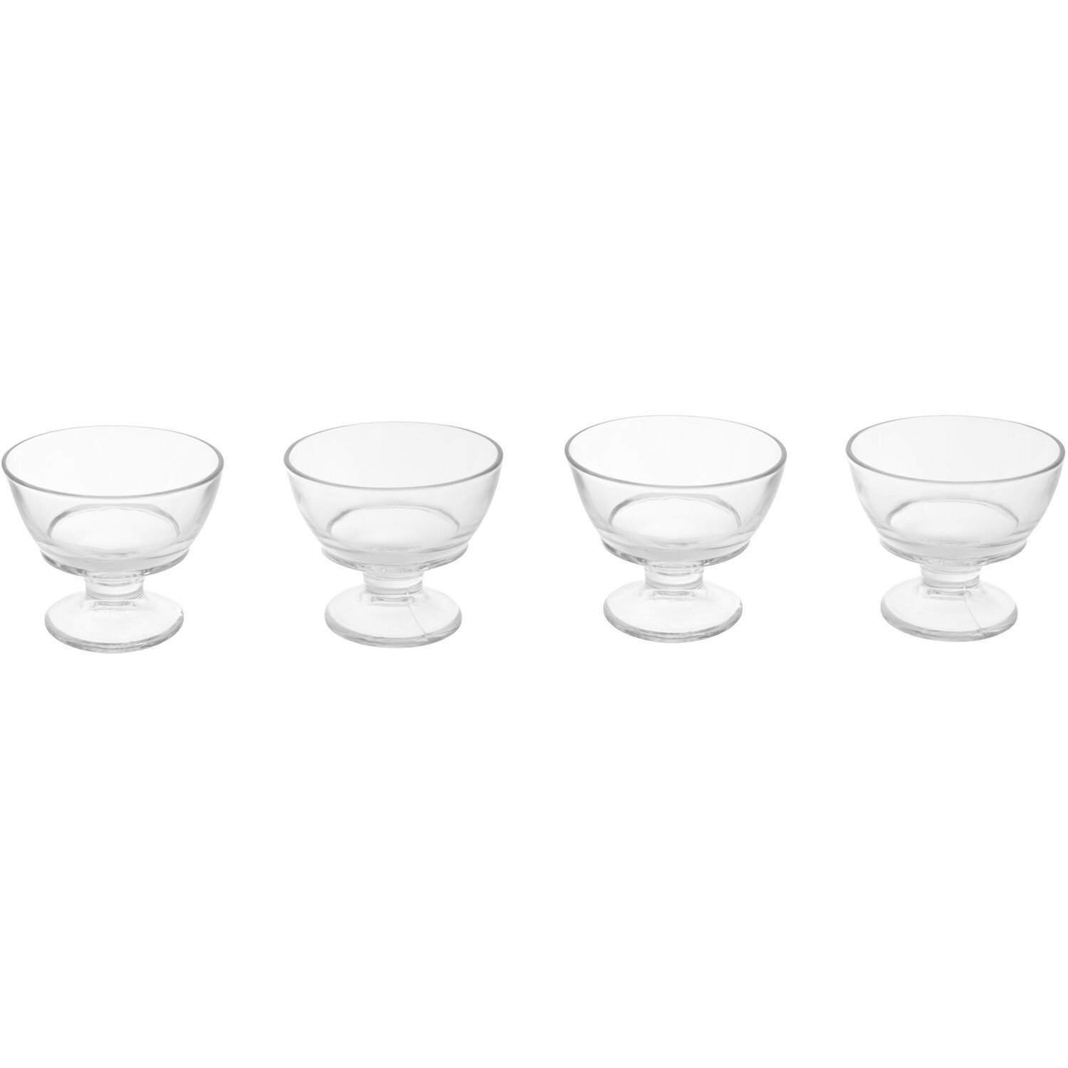 Set Of Four Torta Round Sundae Dishes - Clear