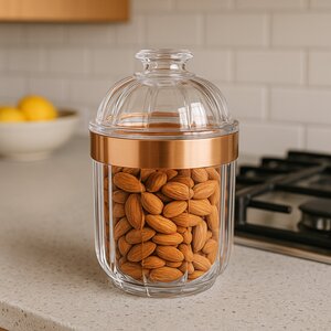 Guan Small Rose Gold Acrylic Storage Jar