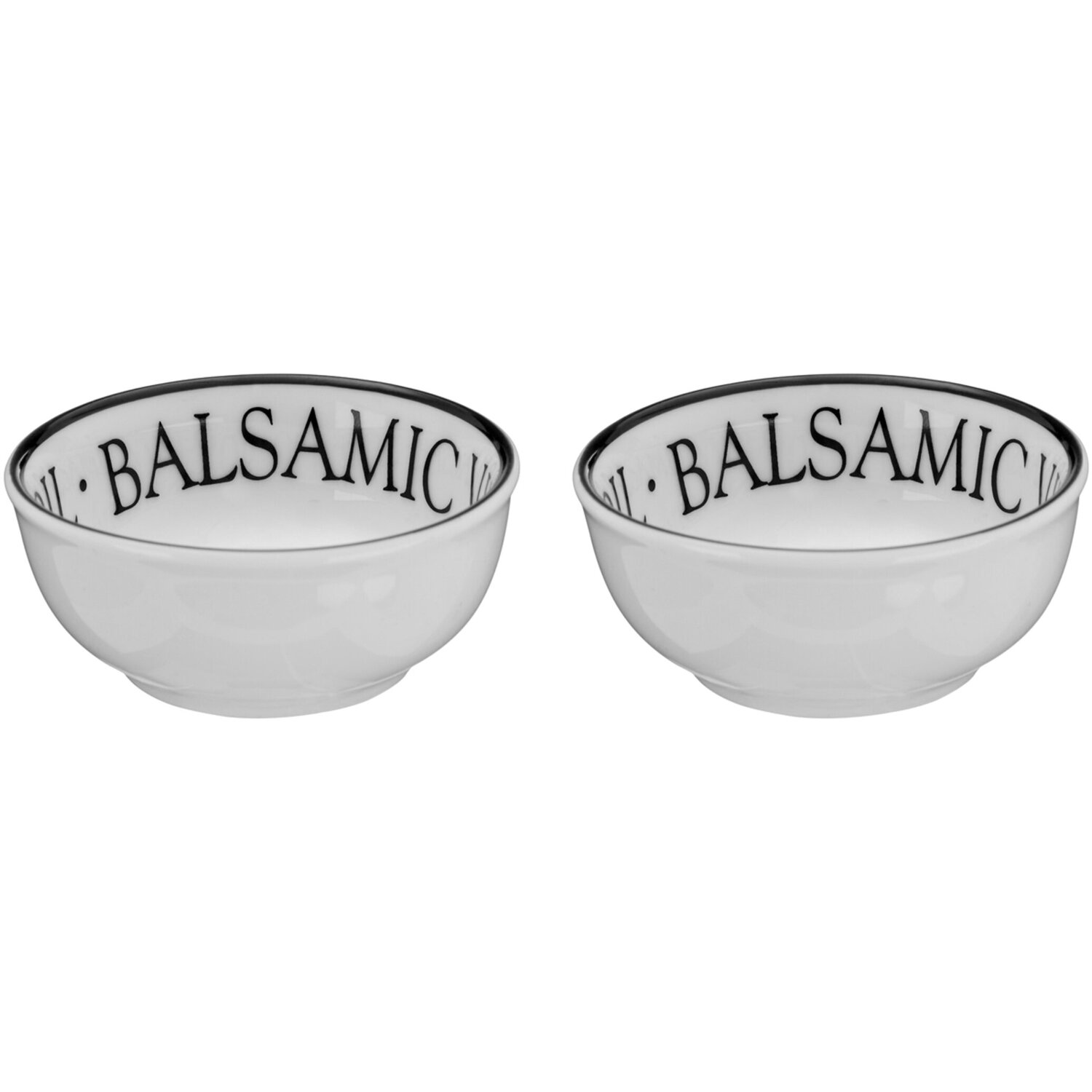 Noir Set Of Two Dipping Bowls - White