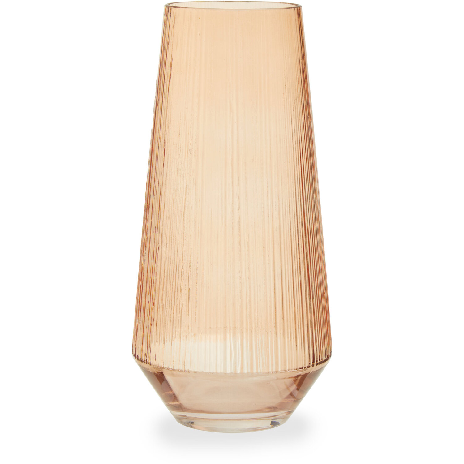 Emer Large Smoked Brown Vase - Glass 100%