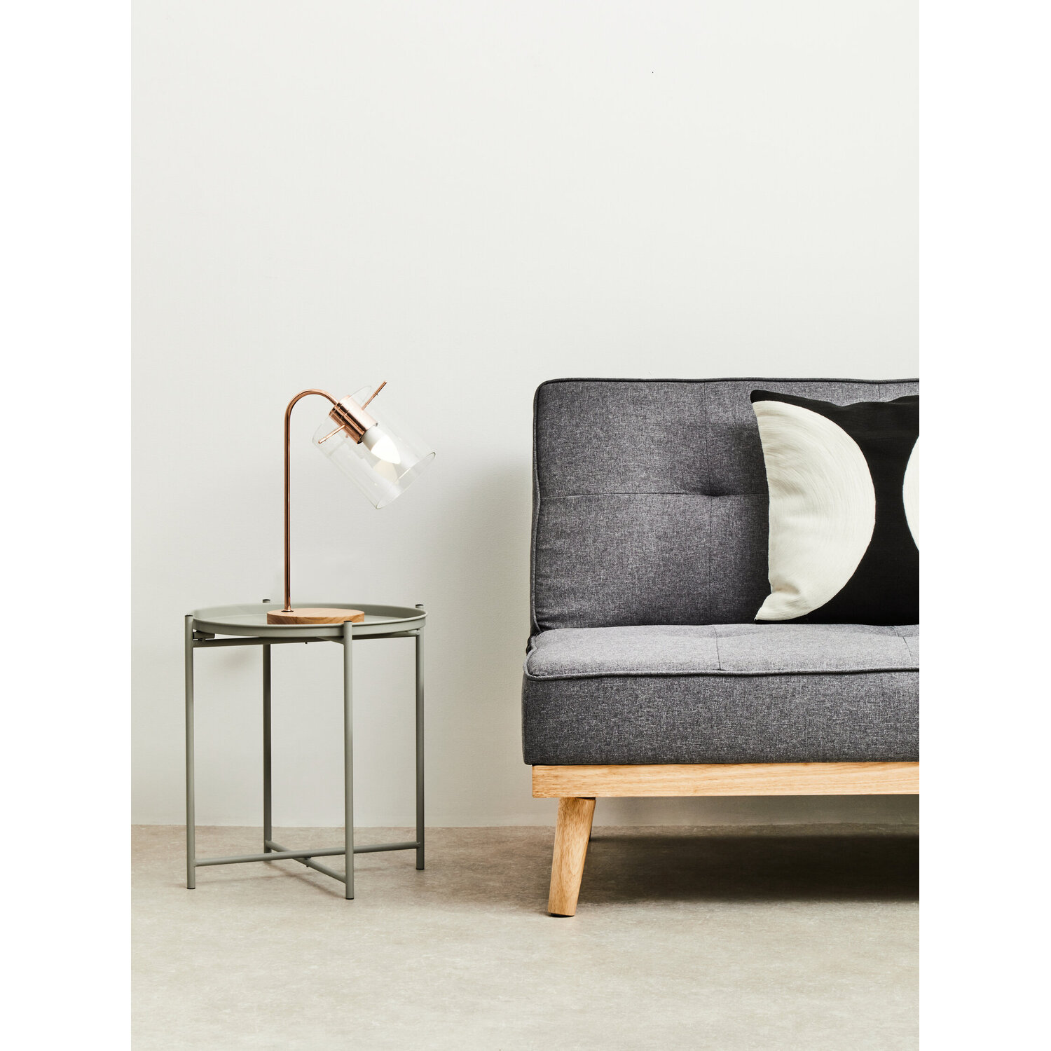 Trosa Grey Iron Side Table - Grey