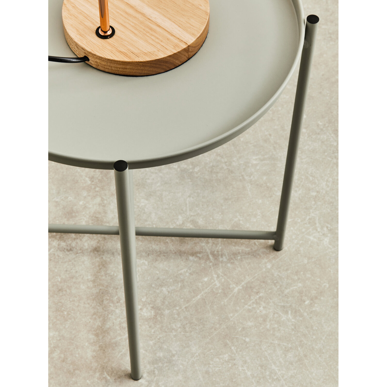 Trosa Grey Iron Side Table - Grey