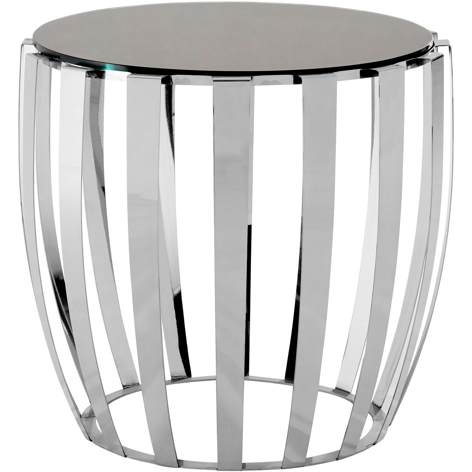 Yasmin Stainless Steel Side Table - Silver