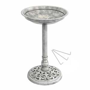 Traditional Ornamental Garden Bird Bath Pedestal - Stone