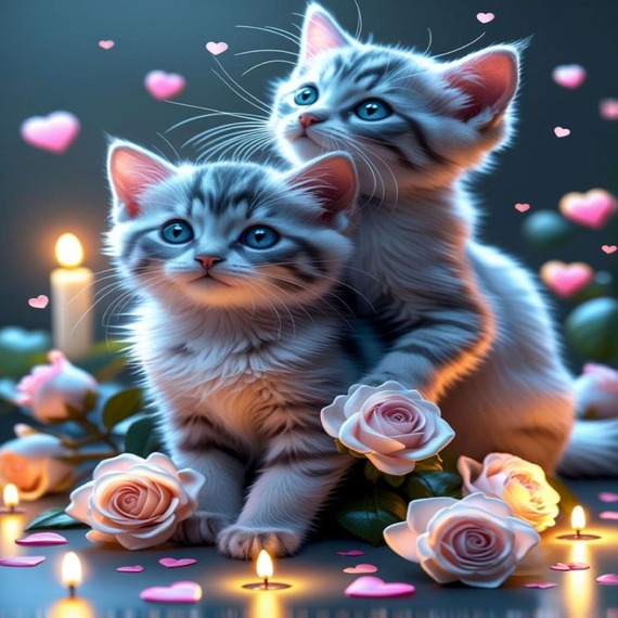 Playful Kittens Diamond Art Kit 