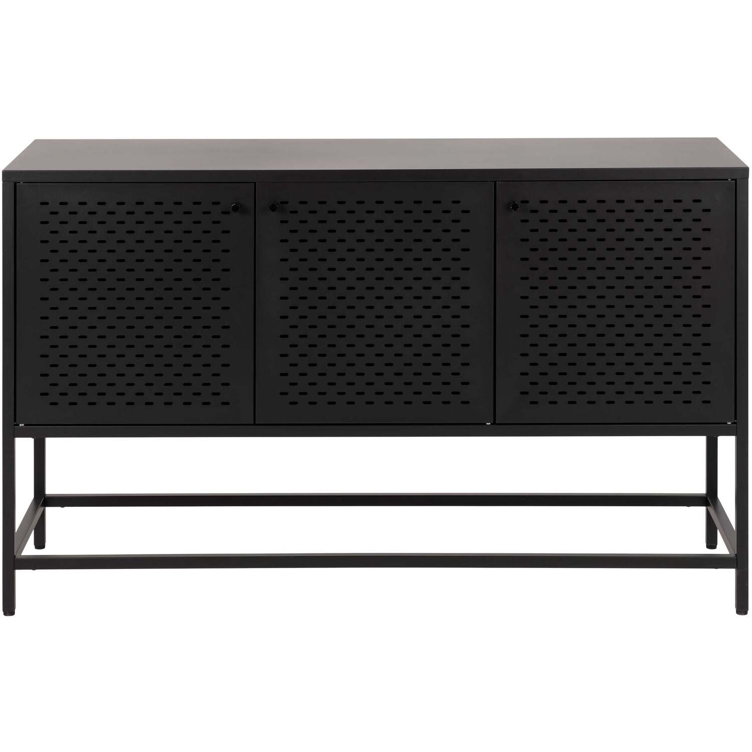 Graz Matt Metal Sideboard 3 Doors - Black