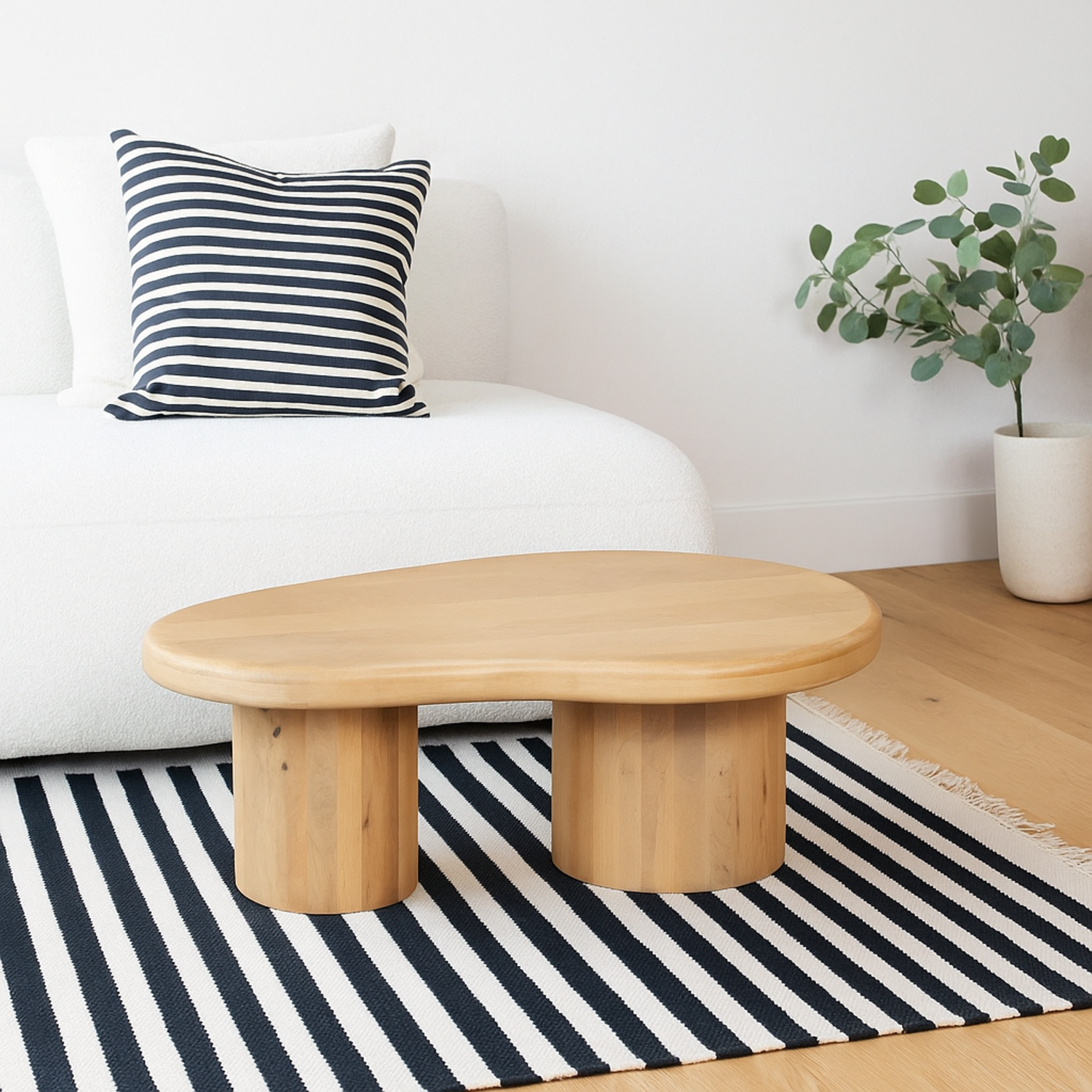 Buffalo Pebble Mango Wood Coffee Table Natural Matt Finish - Brown