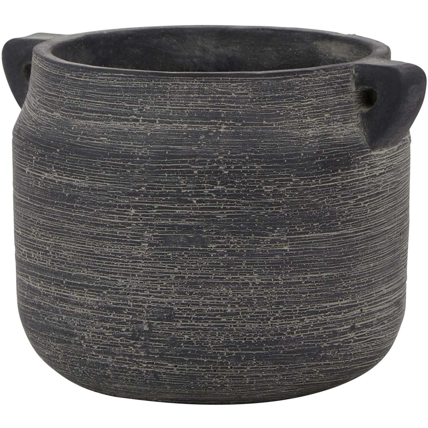 Sundrift Dark Hydria Stoneware Pot - Grey