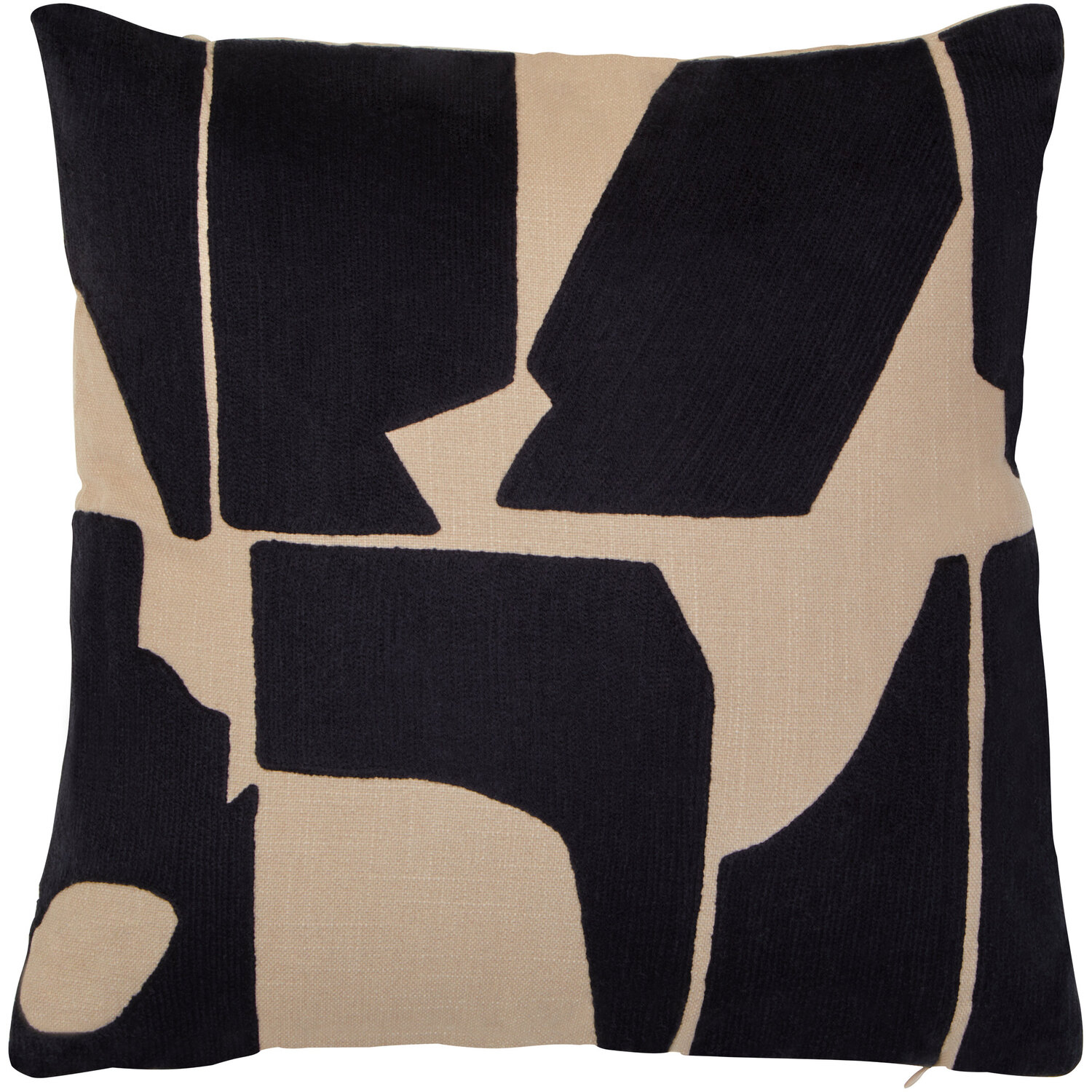 Bosie Ozella Black And Natural Square Cushion - Black & Natural