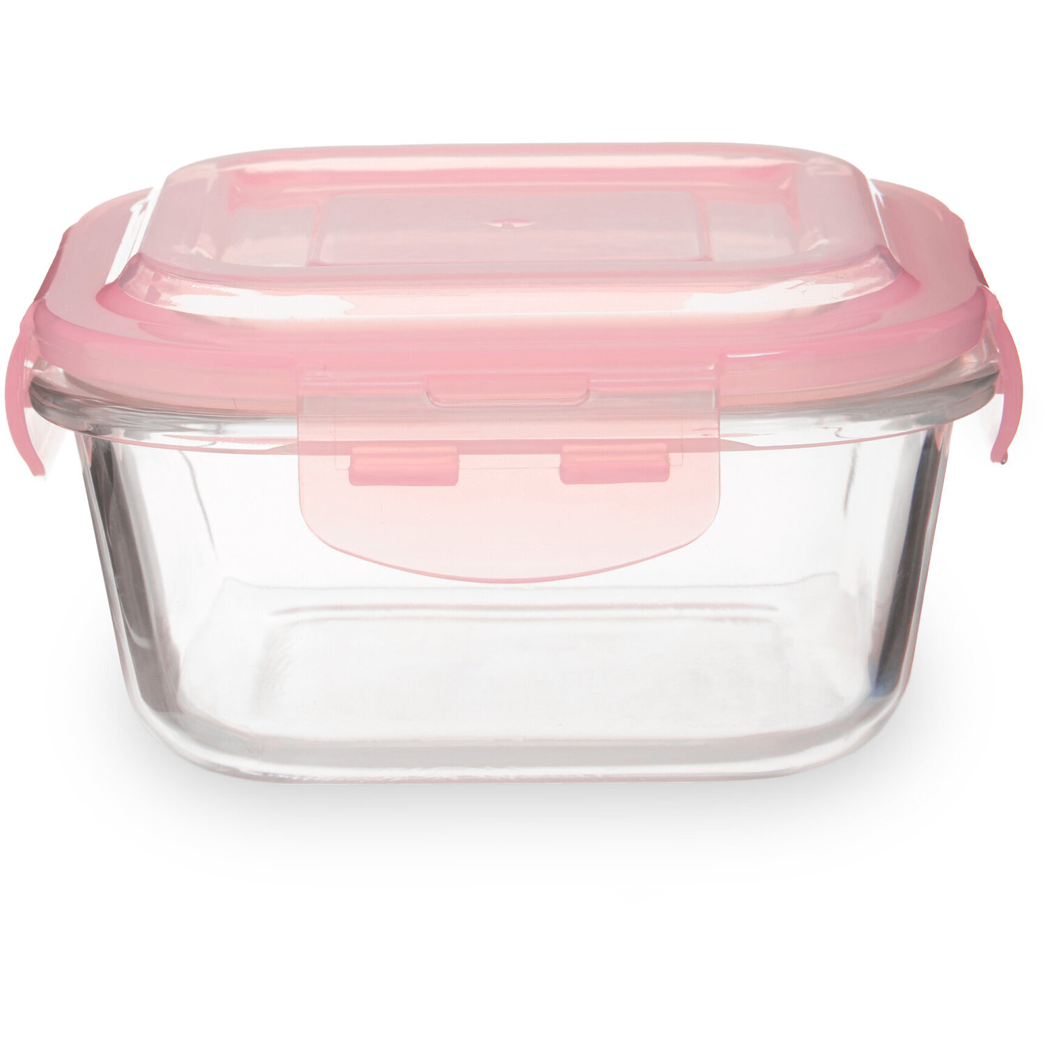 Freska 520ml Square Glass Container - Pink