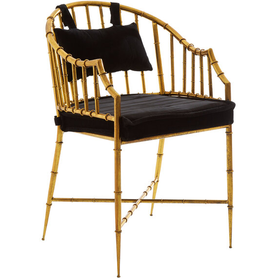 Monroe Gold Frame Accent Armchair