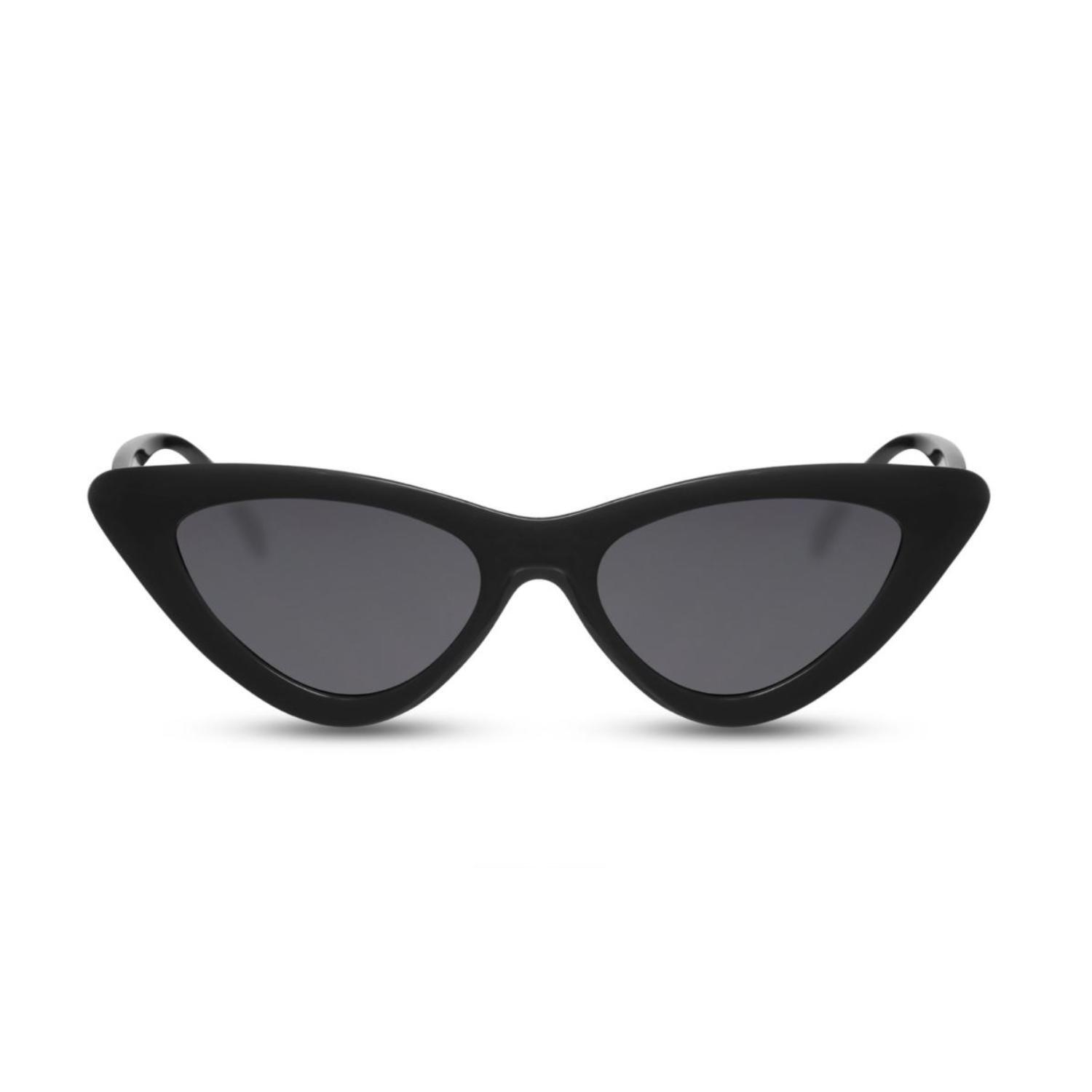 Sunglass Station Urban Cat-Eye Unisex Sunglasses - Glossy Black