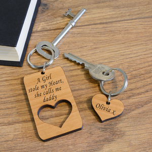Personalised A Girl Stole My Heart Key Ring