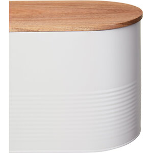 Alton Cream Bread Bin With Acacia Wood Lid