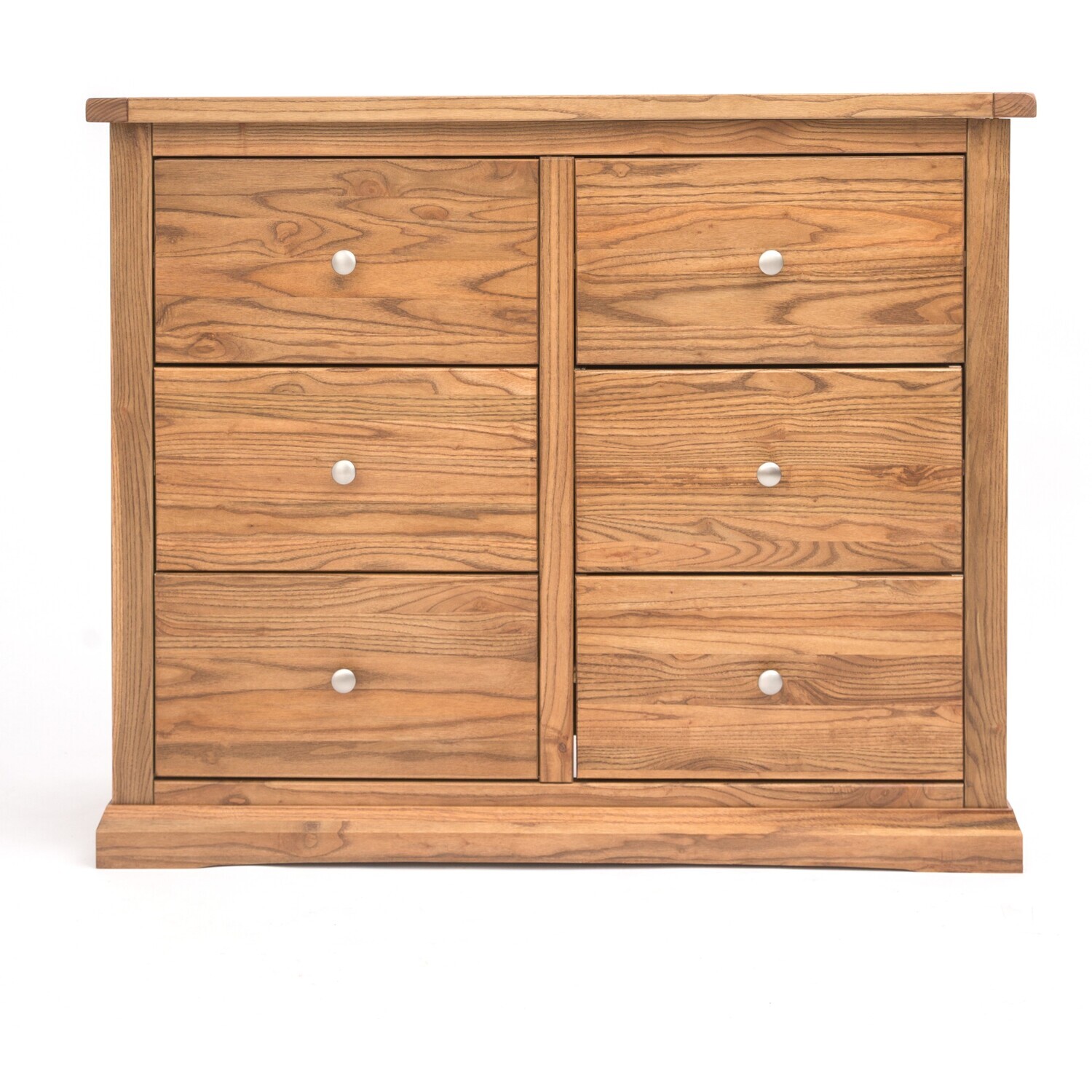 Cabinet Bits Salerno 6 Drawer Chest Of Drawers - Light Brown / Chrome
