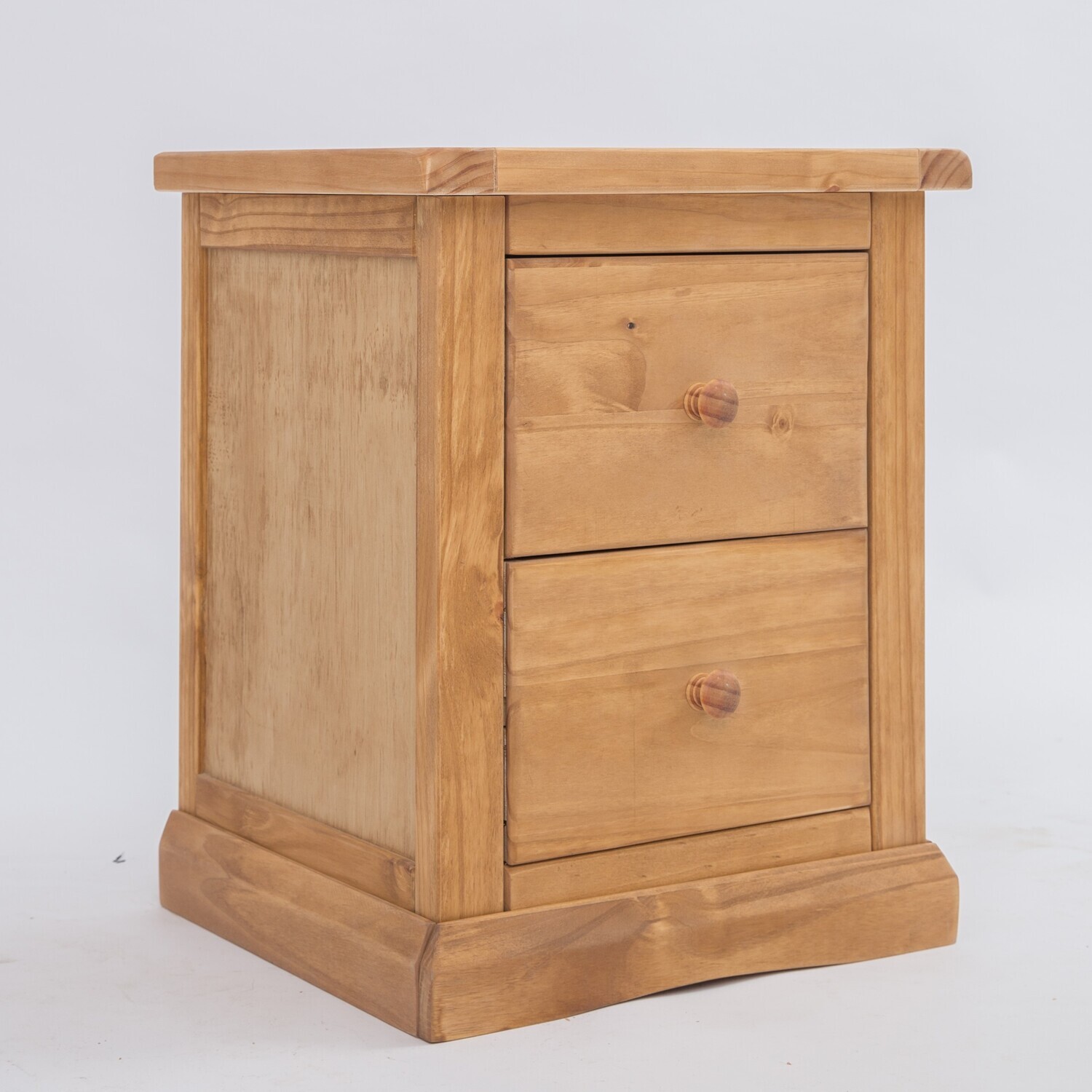 Cabinet Bits Light/Brown Lucca 2 Drawer Bedside Table - Image 3