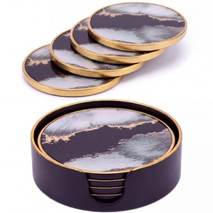 Set of 4 Abstract Round Drinks Coasters