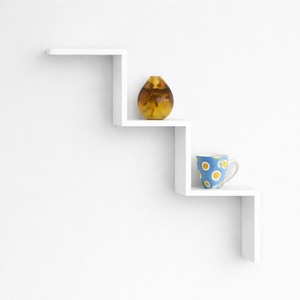 Steps W Shape Floating Wall Shelf