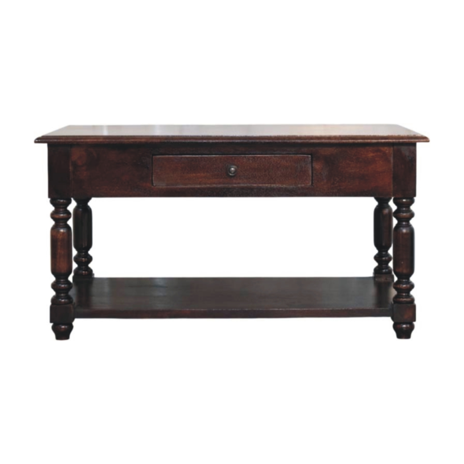 B&Q - Solid Wood Turned Legs Cherry Console Table - Image 3
