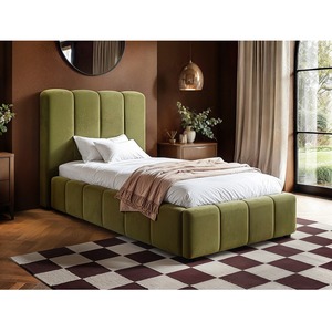 Emilie Ribbed Single Ottoman Bed