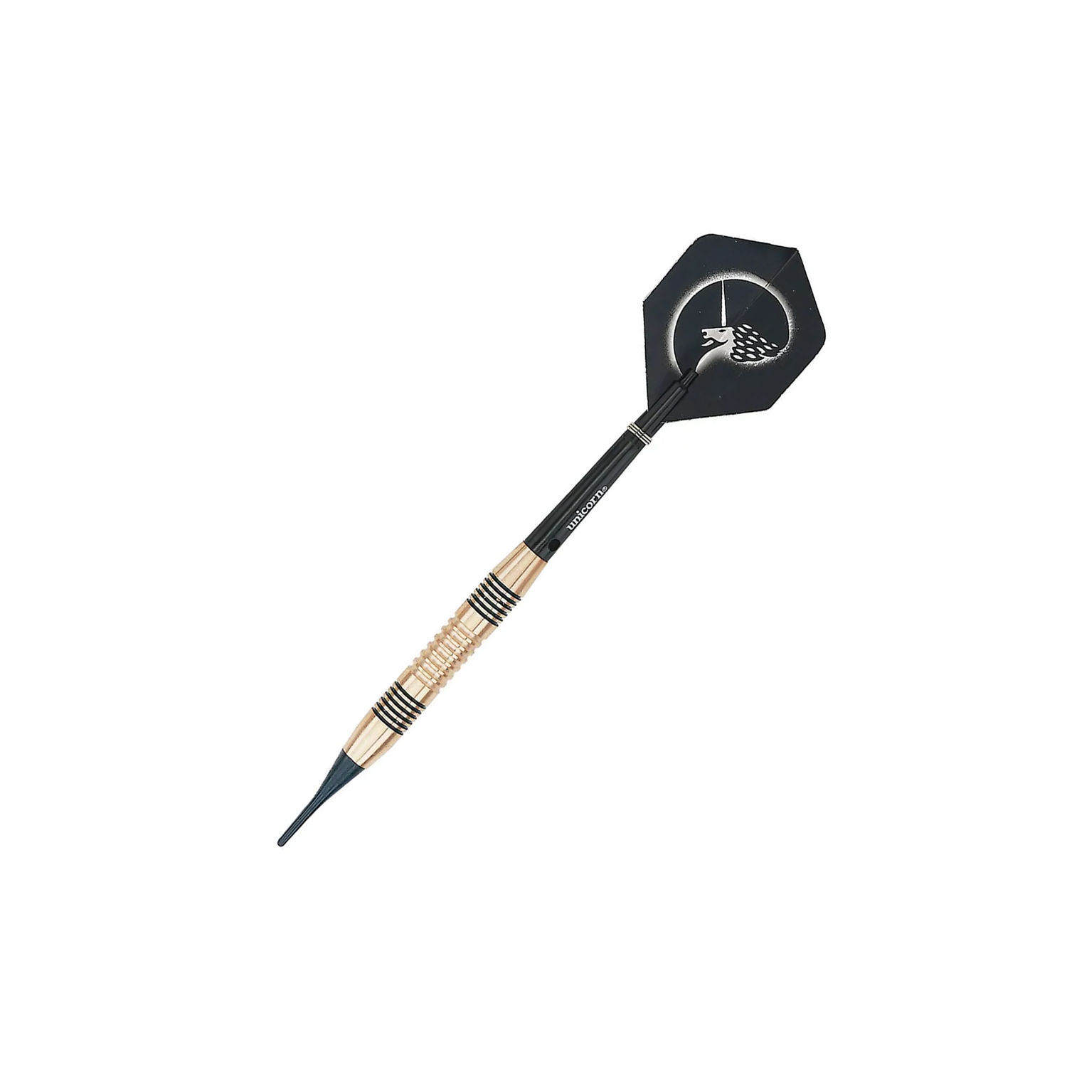Unicorn Core Plus Brass Darts Set - Black/Gold / 23G