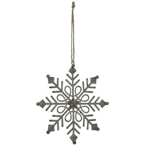 Hill Interiors Metal Snowflake Christmas Hanging Decoration