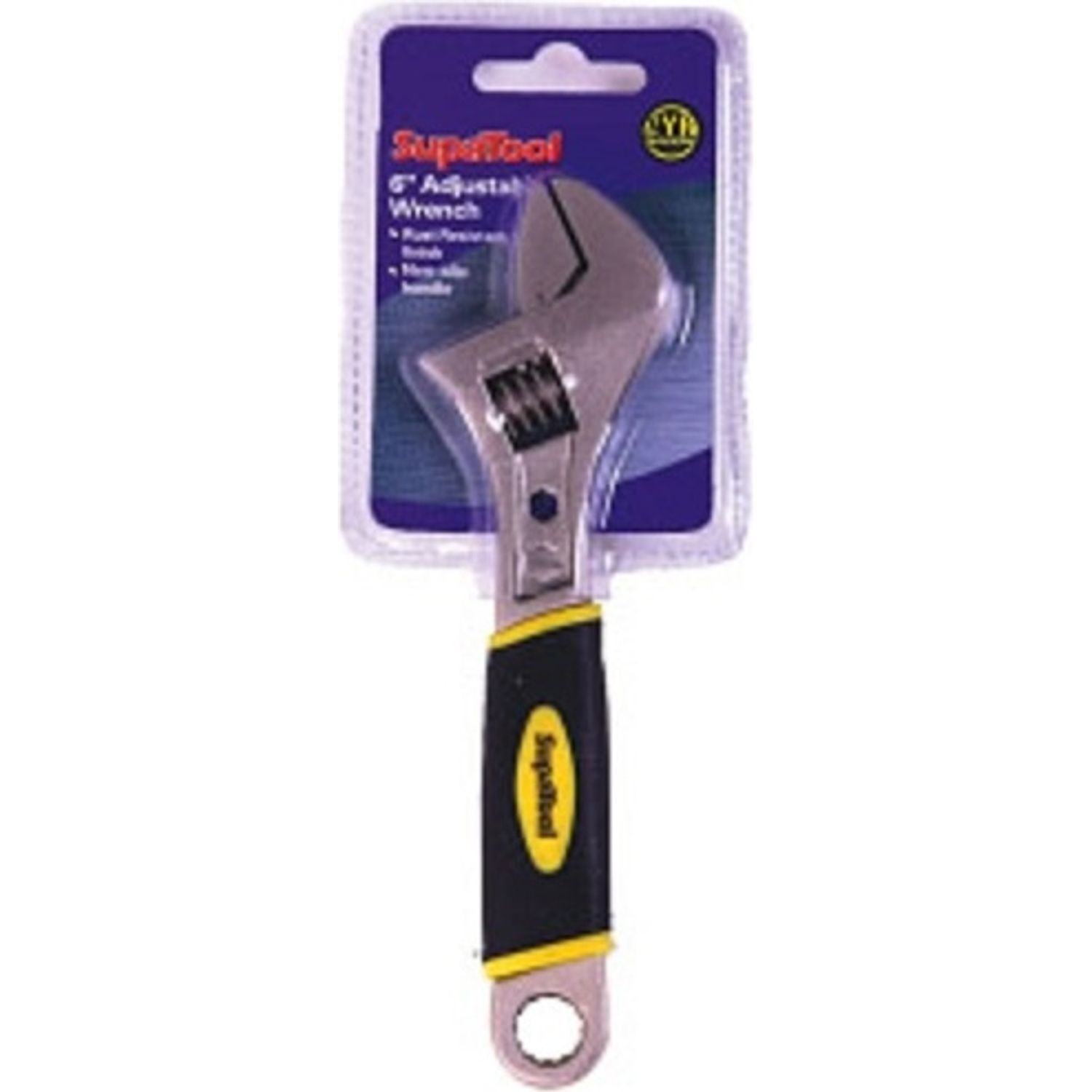 Supatool Adjustable Wrench With Power Grip - Chrome / S