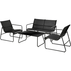 Garden Patio Furniture Set 4 Piece Garden Dining Chairs Table Loveseat