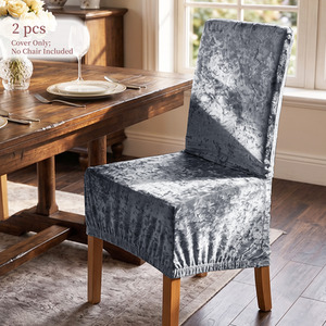 2 Pack Stretch Dining Chair Covers with Elastic Band