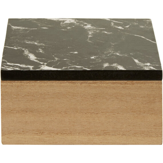 Mimo Black Marble Effect Trinket Box