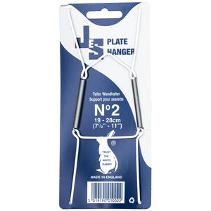 JES Hanging Plate Wire No 2 for 19cm-28cm Plates White Coated Steel